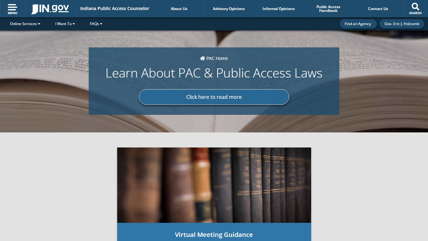 Learn About PAC & Public Access Laws - IN.gov